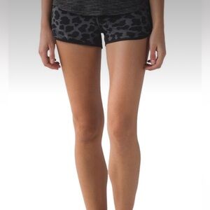 Lululemon speed shorts cherry cheetah size 4